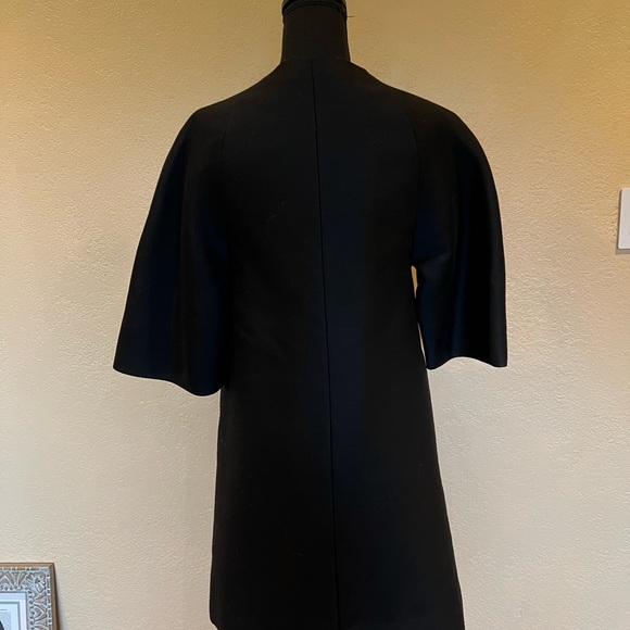 Vtg Joseph Magnin black silk taffeta hot pink opera couture coat - Picture 8 of 16